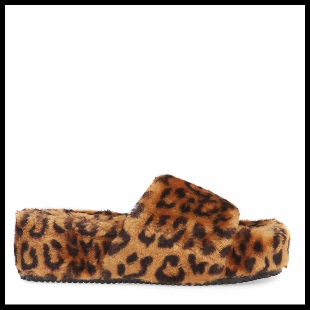 STEVE MADDEN FURRY SLIDES PLATFORM SANDALS A2C - Picture 12 of 16